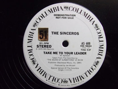The Sinceros : Take Me To Your Leader (12", Promo)