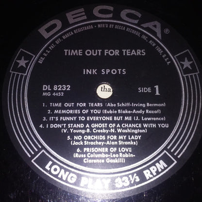 The Ink Spots : Time Out For Tears (LP, Album, Mono)