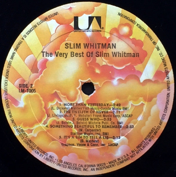 Slim Whitman : The Very Best Of Slim Whitman (LP, Comp)