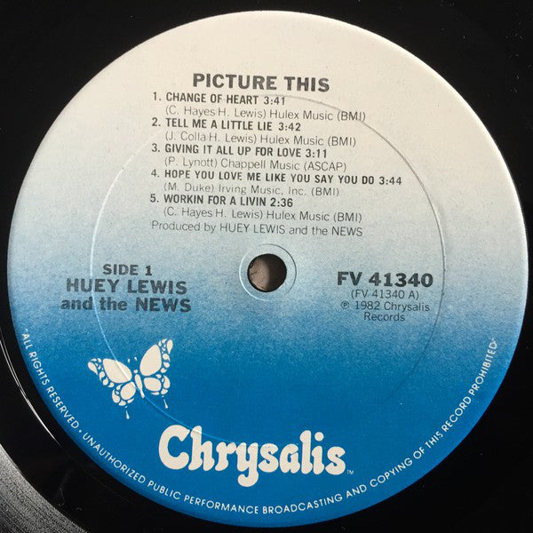 Huey Lewis & The News : Picture This (LP, Album, RE)