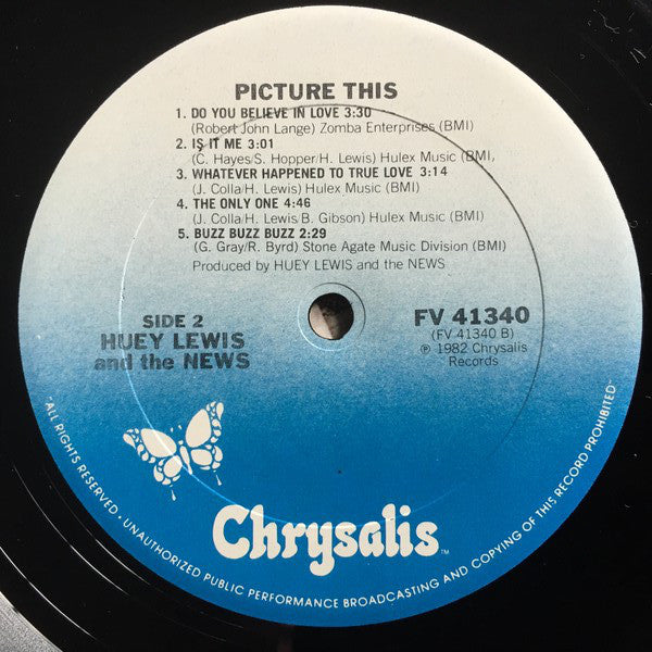 Huey Lewis & The News : Picture This (LP, Album, RE)