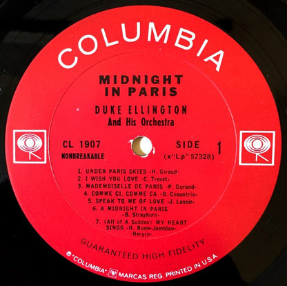 Duke Ellington And His Orchestra : Midnight In Paris (LP, Mono)