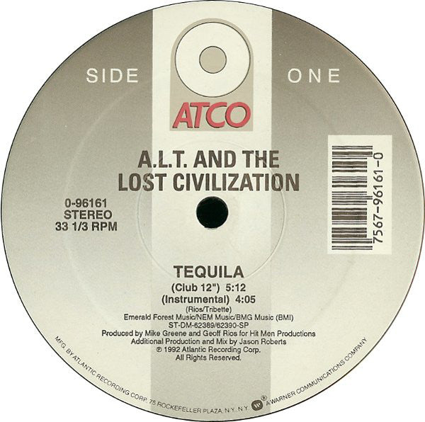 A.L.T. & The Lost Civilization : Tequila (12")