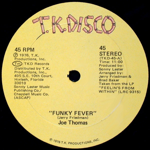 Joe Thomas : Funky Fever / Polarizer (12")