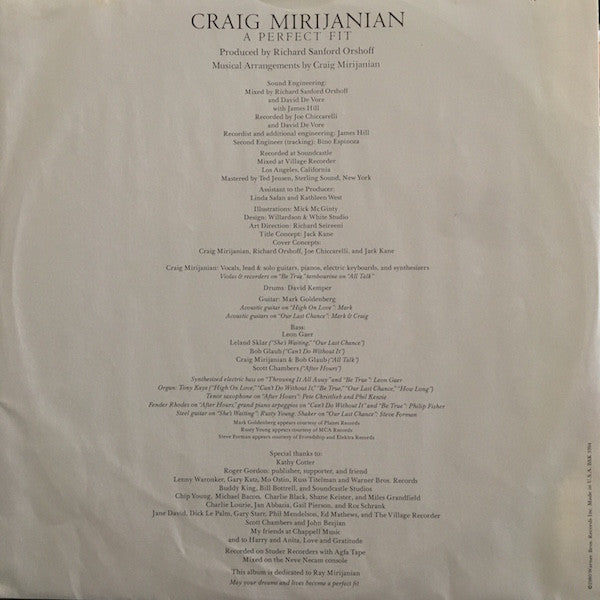 Craig Mirijanian : A Perfect Fit (LP, Album)