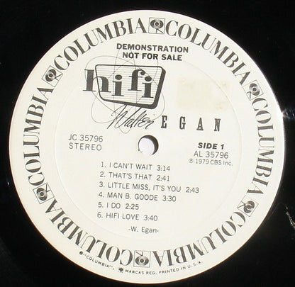 Walter Egan : Hi Fi (LP, Album, Promo, San)