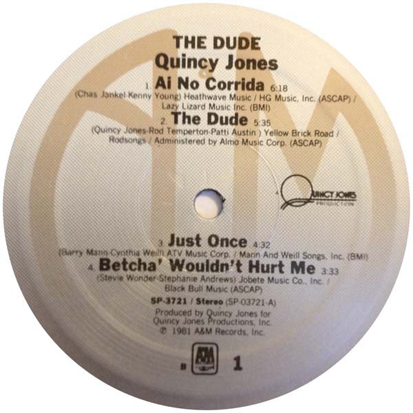 Quincy Jones : The Dude (LP, Album, B)