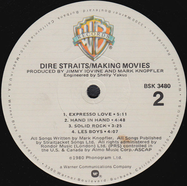 Dire Straits : Making Movies (LP, Album, Los)
