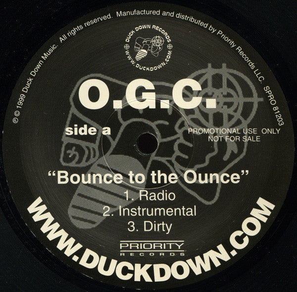 O.G.C. : Bounce To The Ounce (12", Promo)