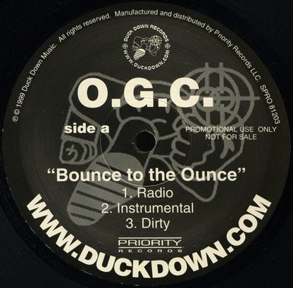 O.G.C. : Bounce To The Ounce (12", Promo)