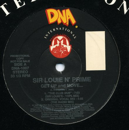 Sir Louie N'  Prime (11) : Get Up And Move... (12", Promo)