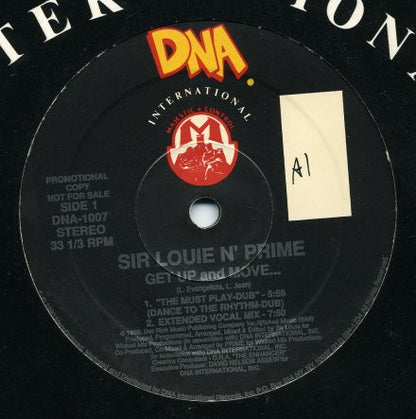 Sir Louie N'  Prime (11) : Get Up And Move... (12", Promo)