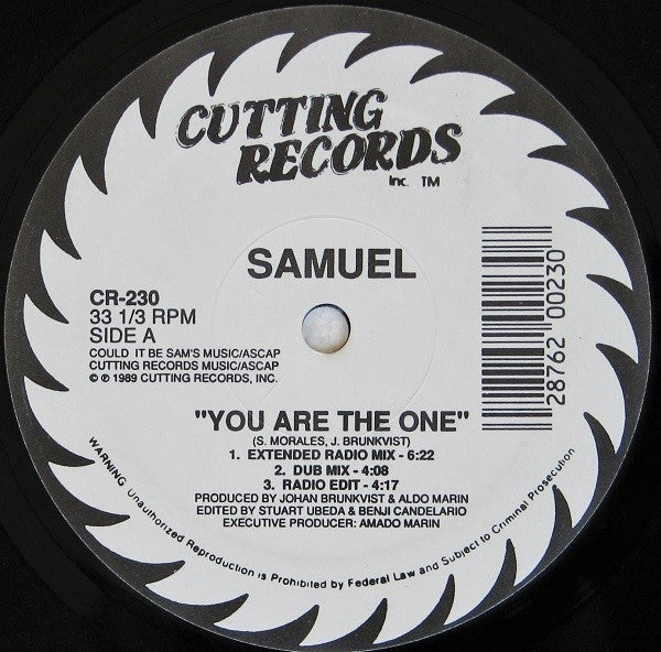 Samuel Morales : You Are The One (12")