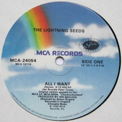 Lightning Seeds : All I Want (12", Single)