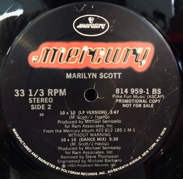 Marilyn Scott : 10 x 10 (12", Promo)