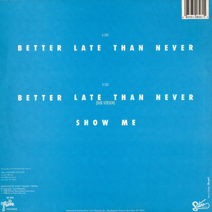 The Cover Girls : Better Late Than Never (12")