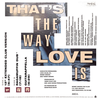 Bobby Brown : That's The Way Love Is (12", Single)