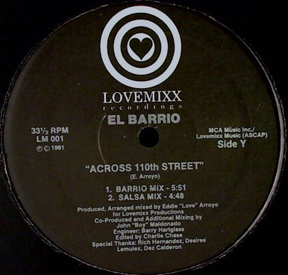 El Barrio : Across 110th Street (12")