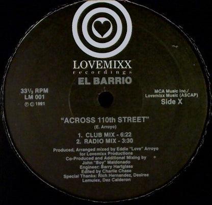 El Barrio : Across 110th Street (12")