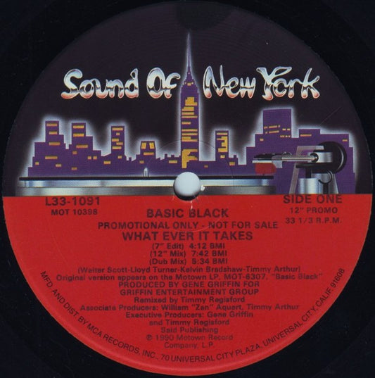 Basic Black : What Ever It Takes (12", Single, Promo)