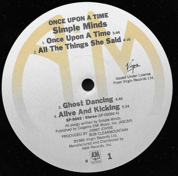 Simple Minds : Once Upon A Time (LP, Album, B o)