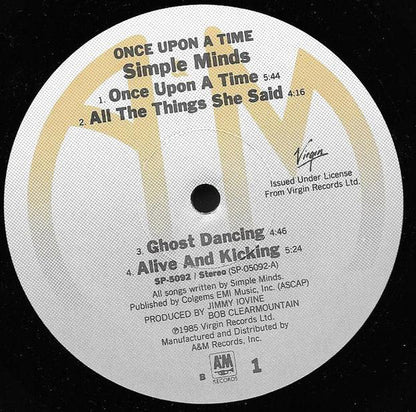 Simple Minds : Once Upon A Time (LP, Album, B o)