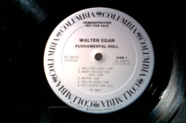 Walter Egan : Fundamental Roll (LP, Album, Promo, Ter)