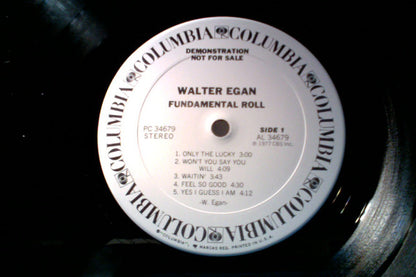 Walter Egan : Fundamental Roll (LP, Album, Promo, Ter)