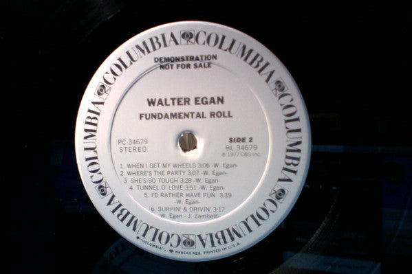 Walter Egan : Fundamental Roll (LP, Album, Promo, Ter)