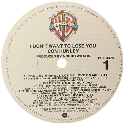 Con Hunley : I Don't Want To Lose You (LP, Album, Win)