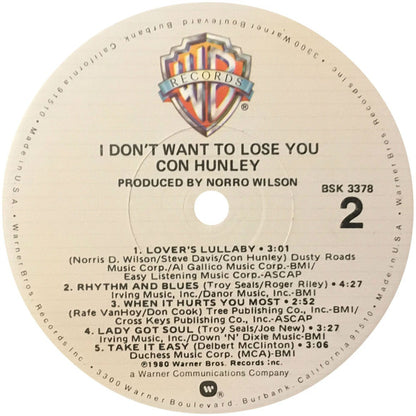 Con Hunley : I Don't Want To Lose You (LP, Album, Win)