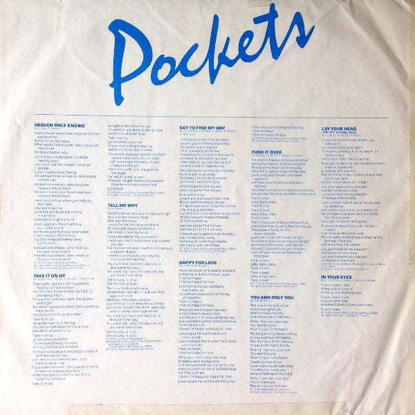 Pockets : Come Go With Us (LP, Album)