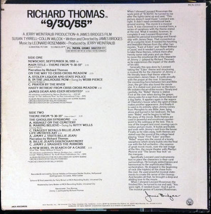 Leonard Rosenman : Richard Thomas 9/30/55 (Music From The Original Motion Picture Soundtrack) (LP, Album)