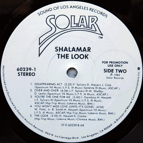 Shalamar : The Look (LP, Album, Promo)