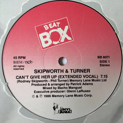 Skipworth & Turner : Can't Give Her Up (12")