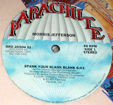 Morris Jefferson : Spank Your Blank Blank (12", Promo)