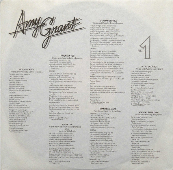 Amy Grant : Amy Grant (LP, Album)