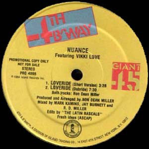 Nuance Featuring Vikki Love : Loveride (12", Promo)