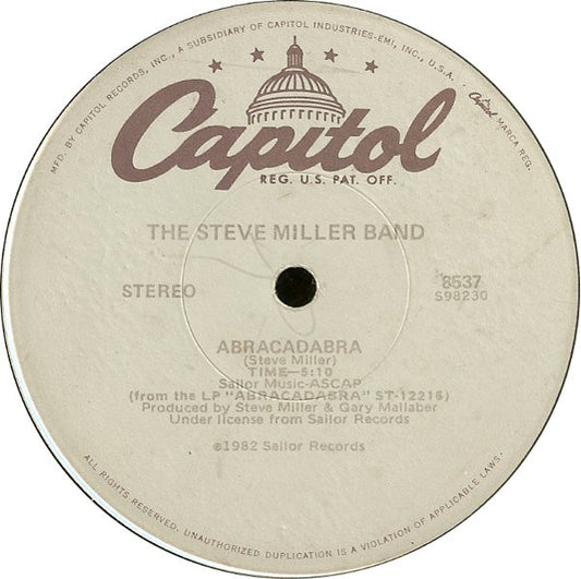 Steve Miller Band : Abracadabra / Macho City (12")