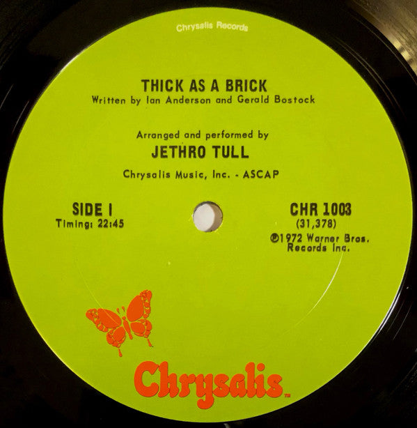 Jethro Tull : Thick As A Brick (LP, Album, Gre)
