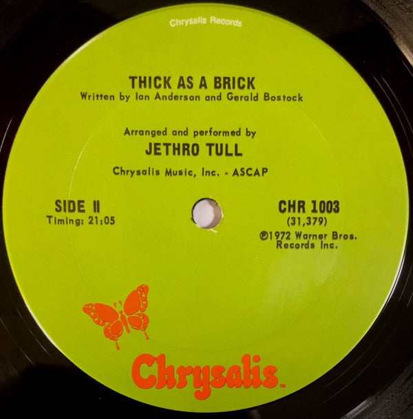 Jethro Tull : Thick As A Brick (LP, Album, Gre)