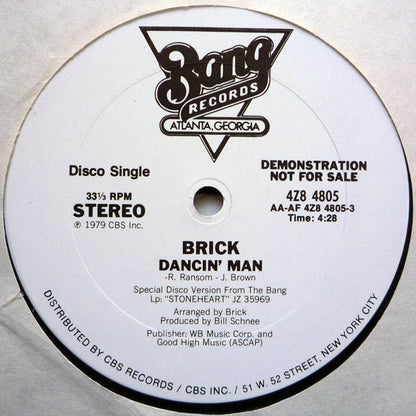 Brick : Dancin' Man / We'll Love (12", Promo)