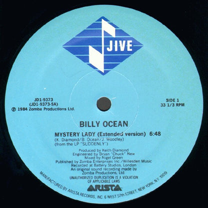 Billy Ocean : Mystery Lady (12")