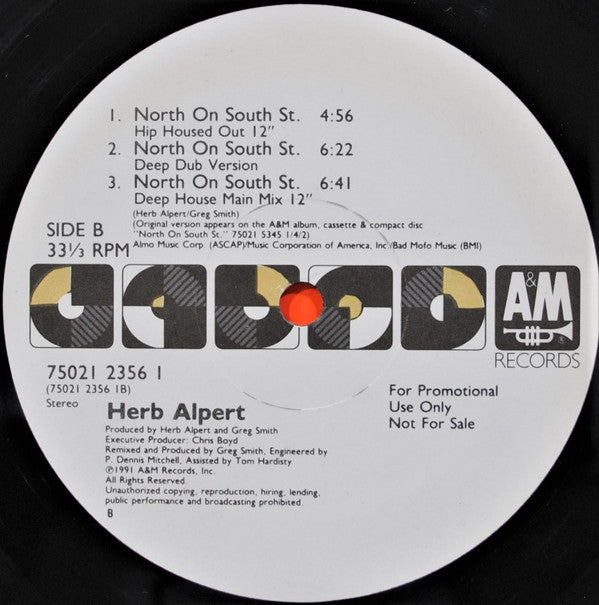 Herb Alpert : North On South St. (12", Promo)