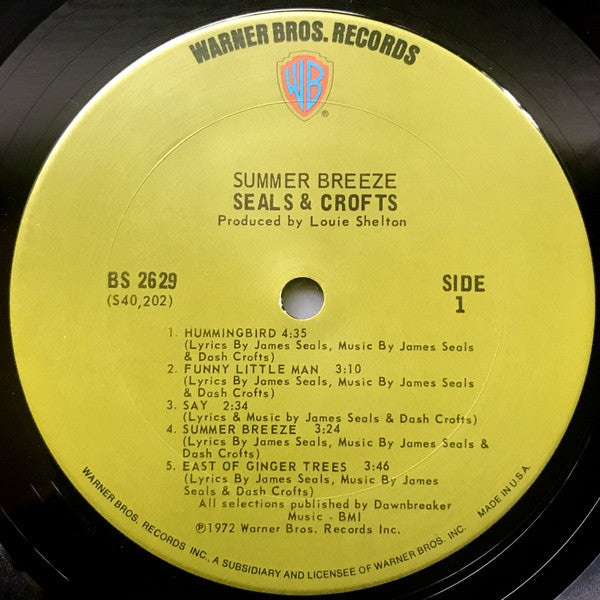 Seals & Crofts : Summer Breeze (LP, Album, San)