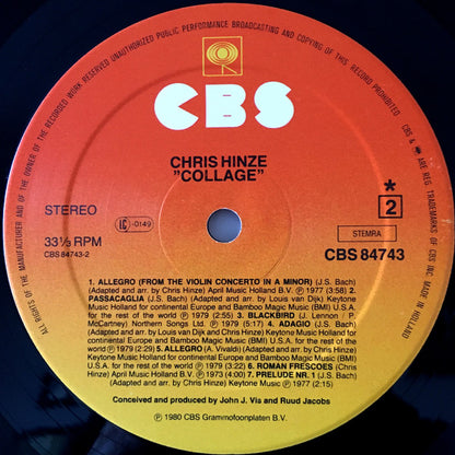 Chris Hinze : Collage (LP, Comp)