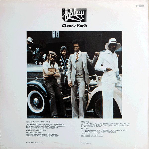 Hot Chocolate : Cicero Park (LP, Album, PR )
