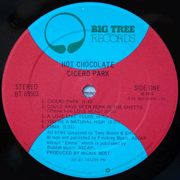 Hot Chocolate : Cicero Park (LP, Album, PR )
