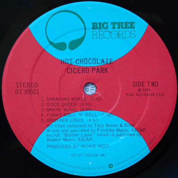 Hot Chocolate : Cicero Park (LP, Album, PR )