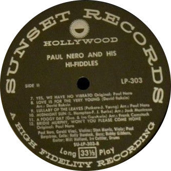Paul Nero & His Hi Fiddles : Play The Music Of Shorty Rogers · Marty Paich · Jimmy Giuffre · David Raksin · Frank Comstock · Bob Cooper · Jack Montrose · Ruby Raksin & Paul Nero (LP, Album)